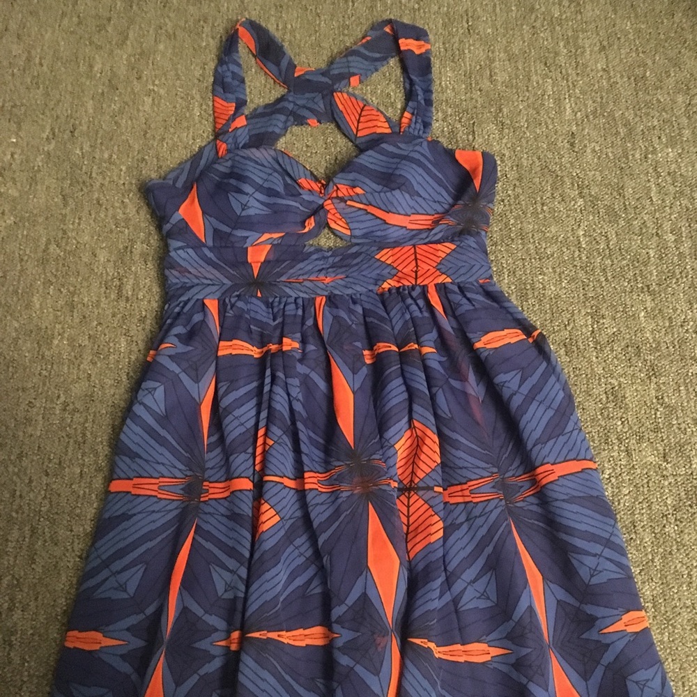 Geometric cut out dress